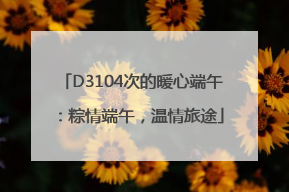 D3104次的暖心端午：粽情端午，温情旅途